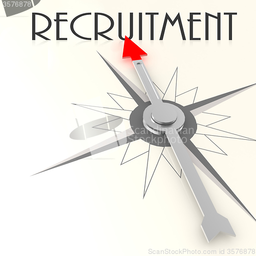 Image of Compass with recruitment word