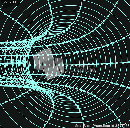 Image of 3d abstract tunnel or tube