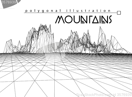 Image of Mountain landscape vector illustration