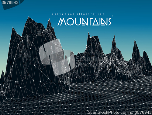 Image of Mountain landscape vector illustration