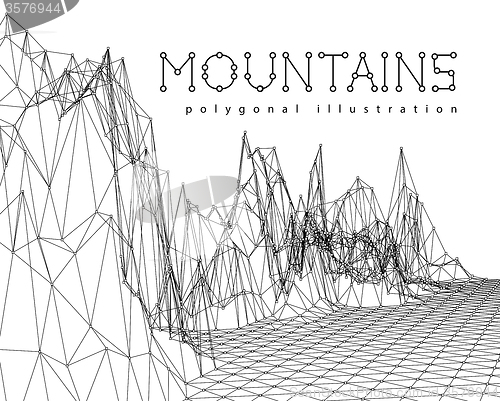 Image of Mountain landscape vector illustration