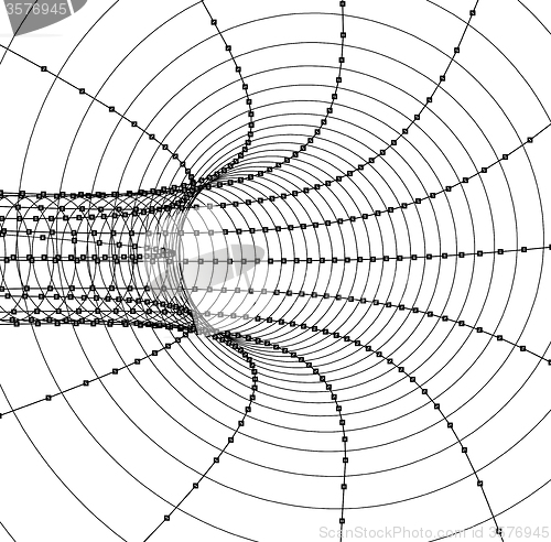 Image of 3d abstract tunnel or tube