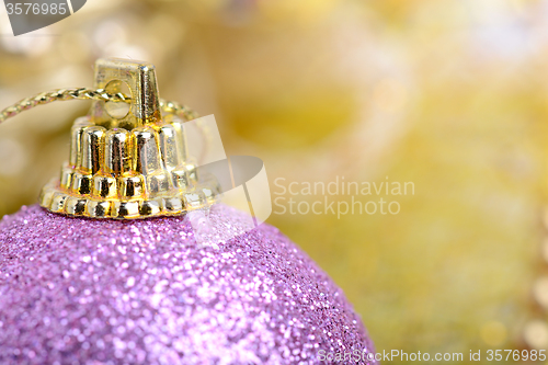 Image of Christmas background with baubles and beauty bokeh, new year concept, close up