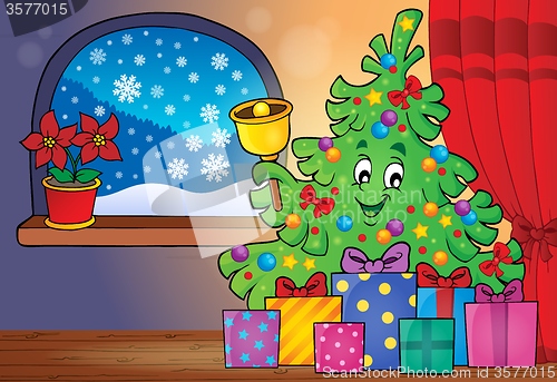 Image of Christmas tree and gifts theme image 4