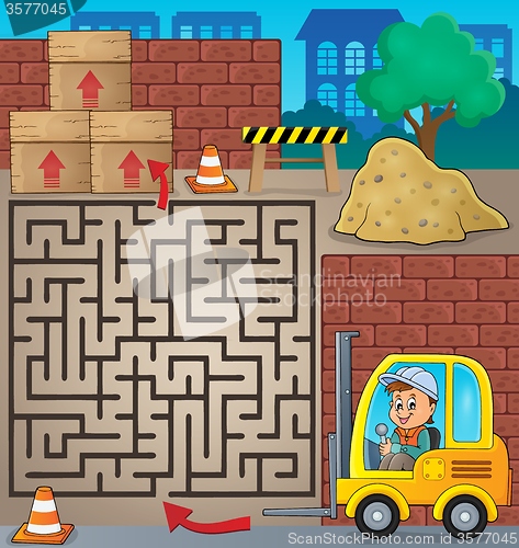 Image of Maze 3 with fork lift truck theme