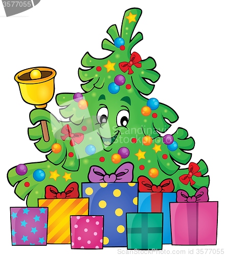 Image of Christmas tree and gifts theme image 3