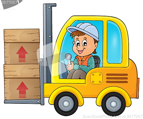 Image of Fork lift truck theme image 1