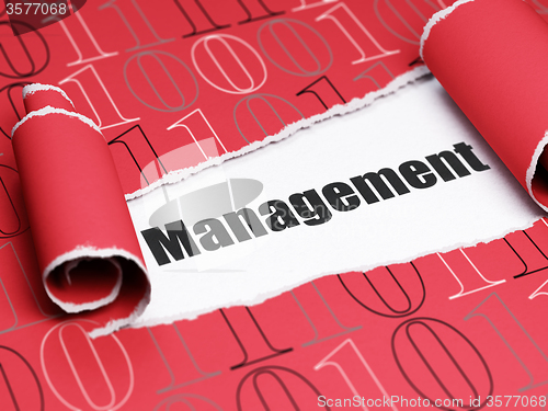 Image of Business concept: black text Management under the piece of  torn paper