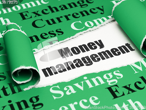 Image of Banking concept: black text Money Management under the piece of  torn paper