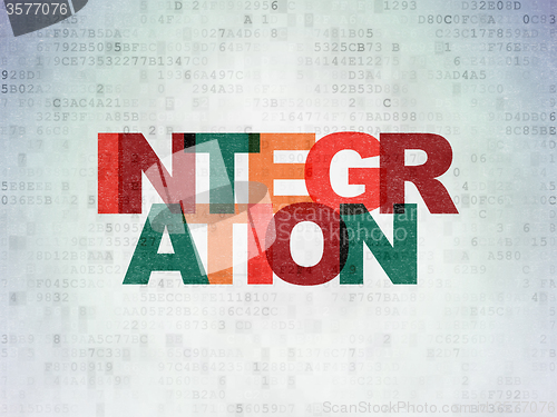 Image of Finance concept: Integration on Digital Paper background