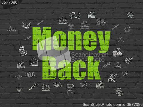 Image of Finance concept: Money Back on wall background