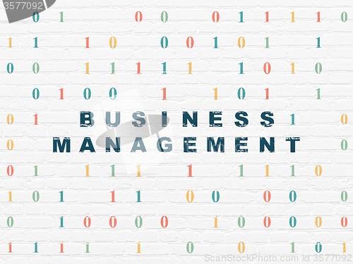 Image of Finance concept: Business Management on wall background