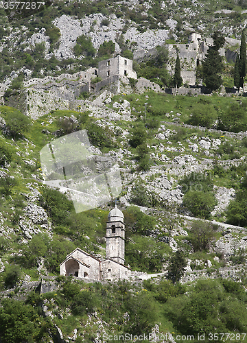 Image of Ruins of the fortress over Kotor