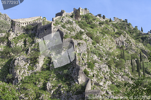 Image of Ruins of the fortress over Kotor