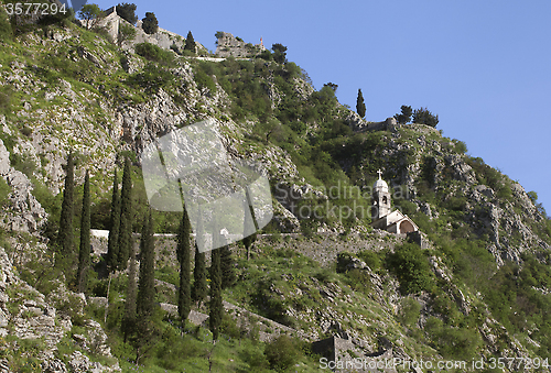 Image of Ruins of the fortress over Kotor