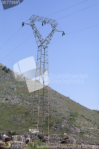 Image of Power transmission pole