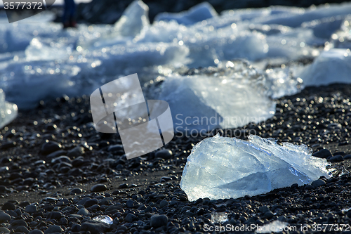 Image of Ice blocks at glacier lagoon Jokulsarlon, Iceland