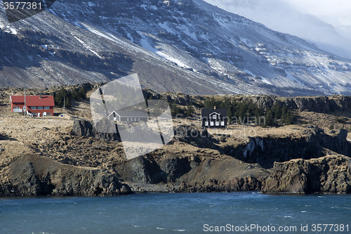 Image of Small houses at the East coast of Iceland