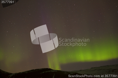 Image of Different colors of northern lights in Iceland