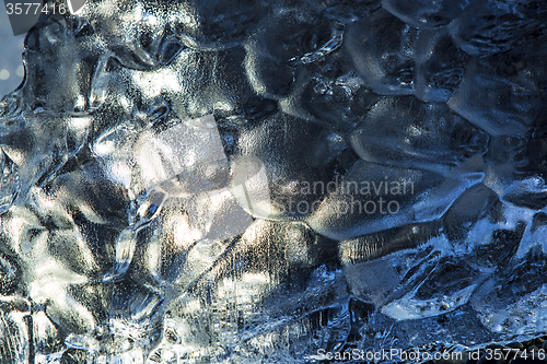 Image of Closeup of an ice block at glacier lagoon Jokulsarlon, Iceland