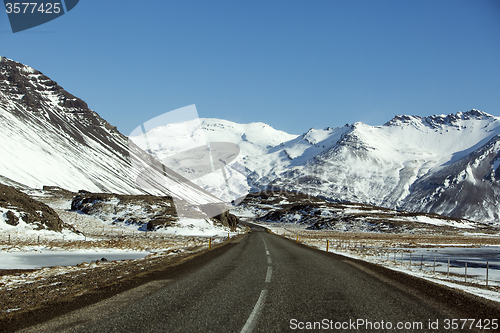 Image of Ring road in Iceland, wintertime