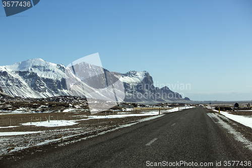 Image of Ring road in Iceland, wintertime