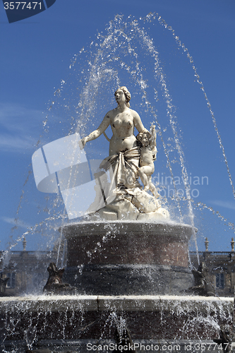 Image of Closeup of statue Latona fountain at Herrenchiemsee, Bavaria