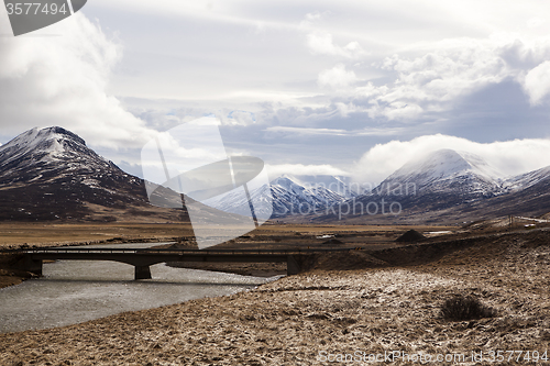 Image of Impressive volcano mountain landscape in Iceland