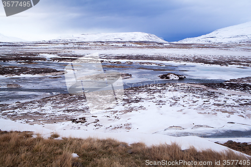 Image of Volcanic mountain landscape in Iceland