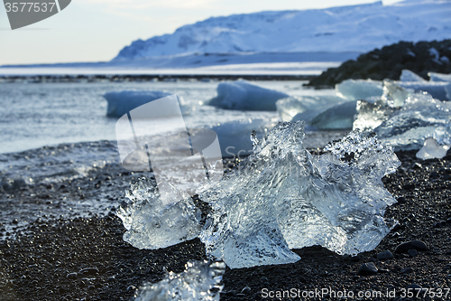 Image of Ice blocks at glacier lagoon Jokulsarlon, Iceland