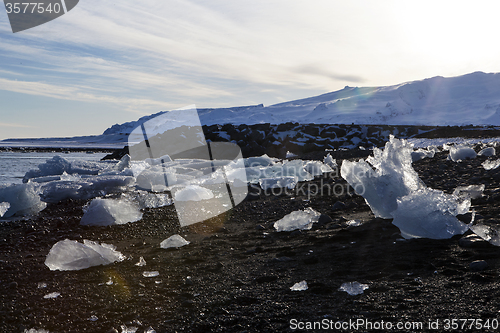 Image of Ice blocks at glacier lagoon Jokulsarlon, Iceland