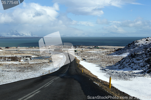 Image of Impressive volcanic landscape at the ringroad in Iceland