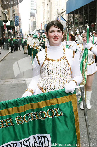 Image of Majorette on Saint Patricks Day Parade