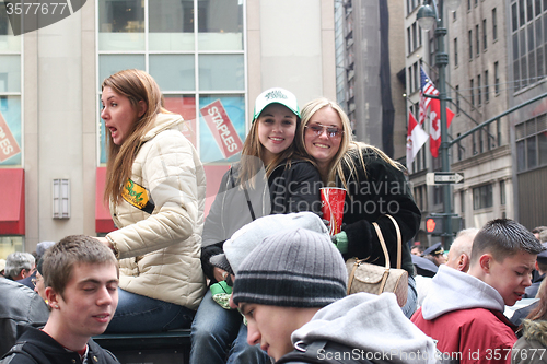 Image of People on Saint Patricks Day Parade 