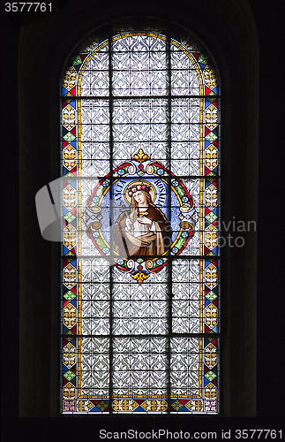 Image of Stained-glass window in Subotica cathedral 