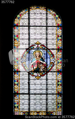 Image of Stained-glass window in Subotica cathedral 