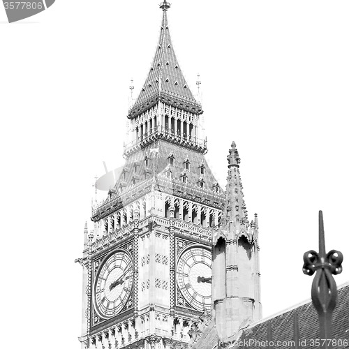 Image of london big ben and historical old construction england  aged cit