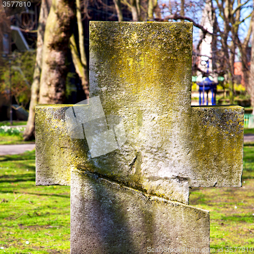 Image of in cemetery     england europe old construction and    history