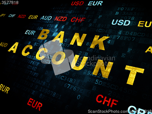Image of Money concept: Bank Account on Digital background