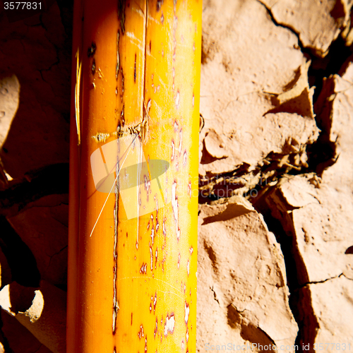 Image of cracked sand in morocco africa desert abstract macro bark