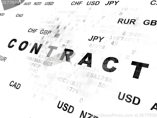 Image of Finance concept: Contract on Digital background