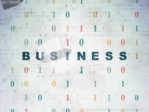Image of Finance concept: Business on Digital Paper background