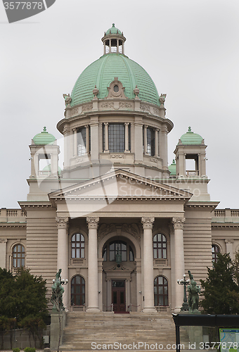 Image of Serbian parliament in Beograd
