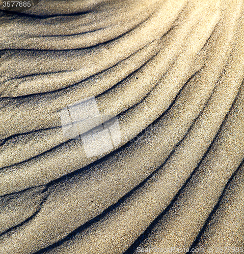 Image of  abstract texture of a  dry sand and the beach lanzarote  