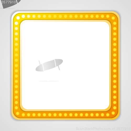 Image of Shining blank square retro light banner