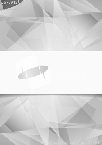Image of Light grey low poly tech background