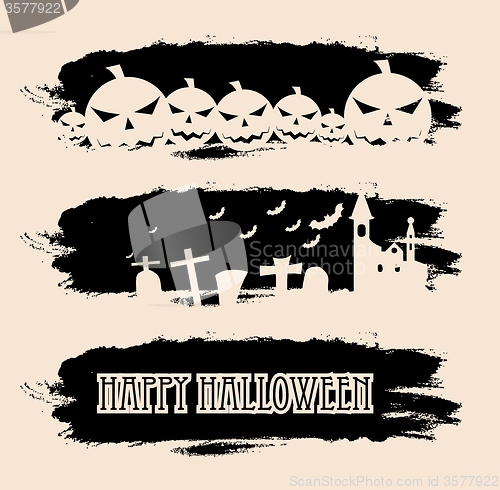 Image of Halloween black grunge banners