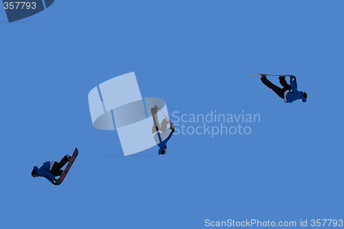 Image of Snowboardjump sequence, blue