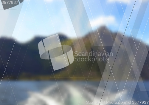 Image of Geometric landscape abstract tech background