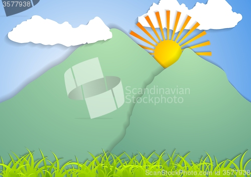 Image of Flat landscape abstract vector background